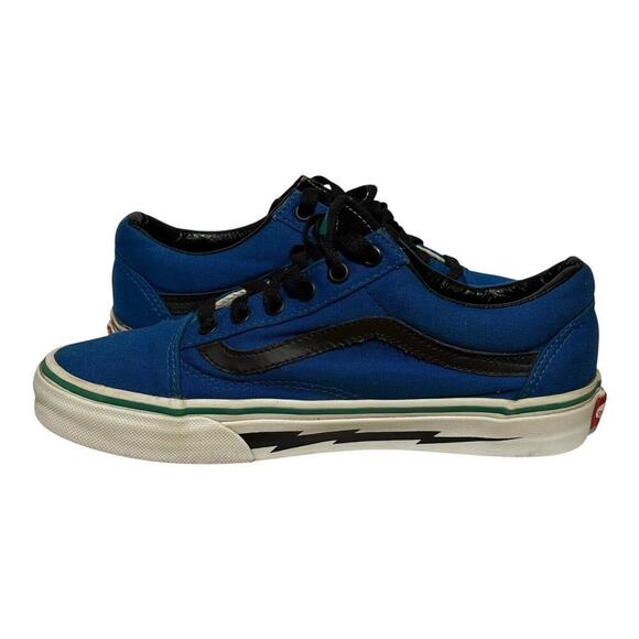 Vans Old Skool Blue Lightning Bolt Men’s 6 Women’s 7.5 Skate Sneakers - Picture 5 of 8